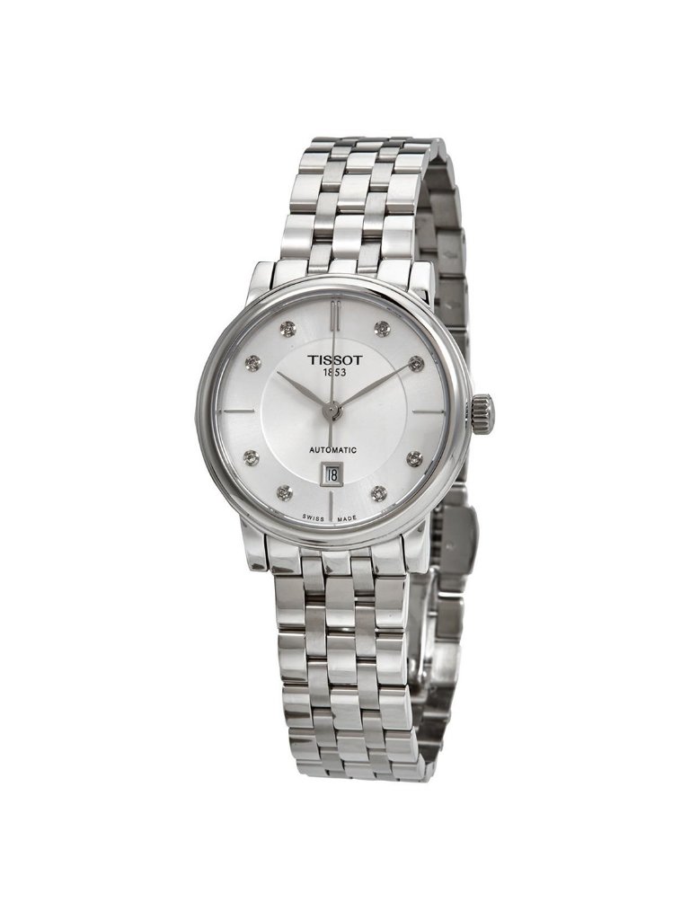 Nwt Tissot Carson Premium Automatic Diamond White Dial Ladies Watch